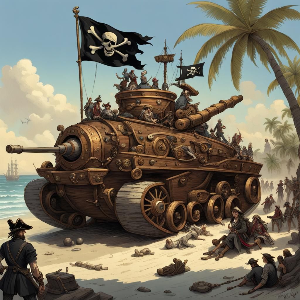 Yo-ho-ho!! Sail for adventure on the pirate tank-Sub  by @Legion36445
