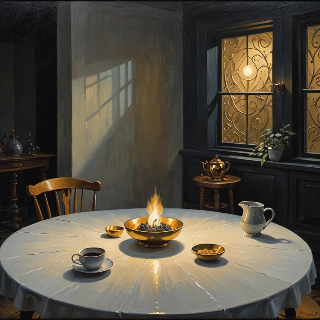 1942 whimsical beautiful cold dark hygge intricate detailed ...
