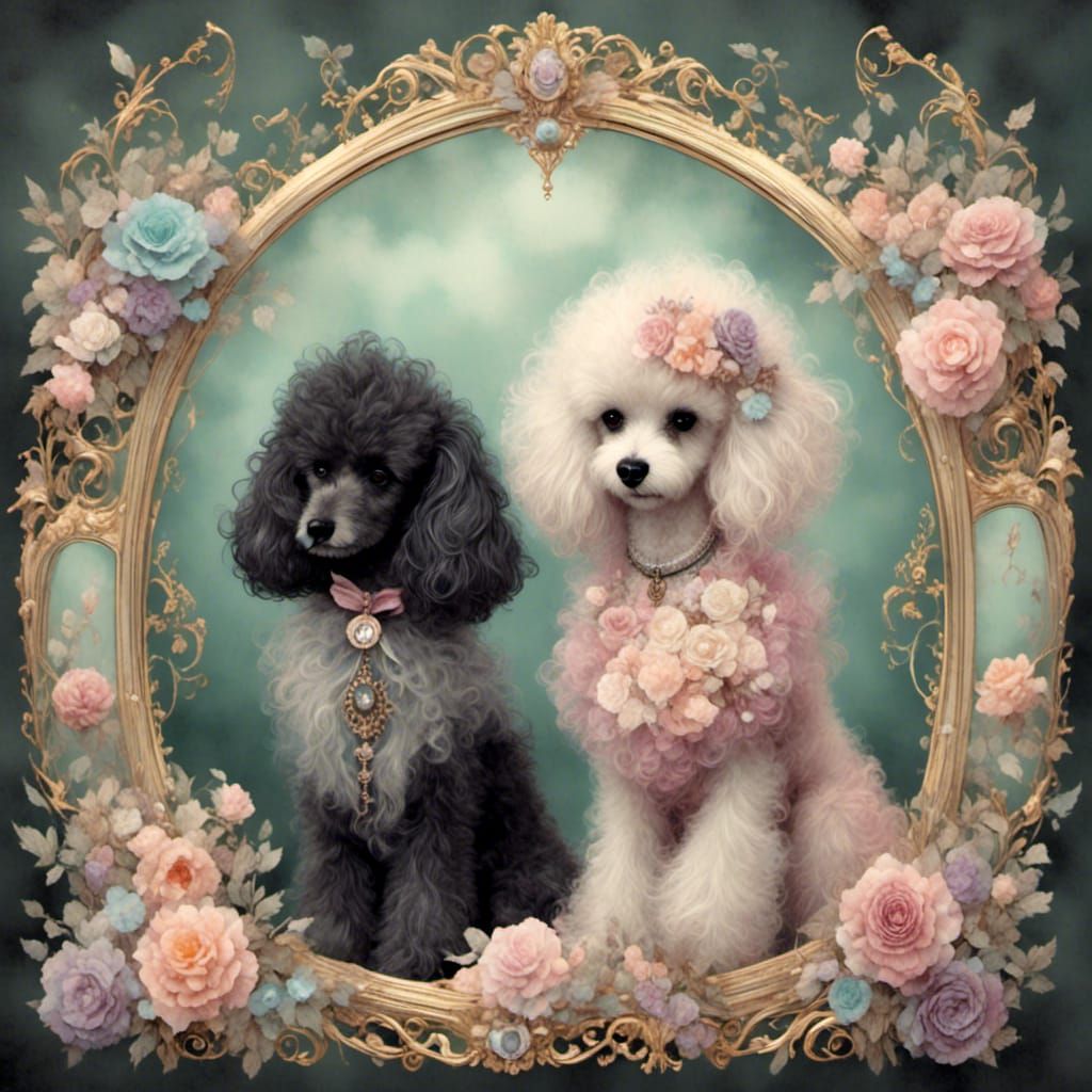 <lora:Victorian Watercolor:1.0> Poodle 