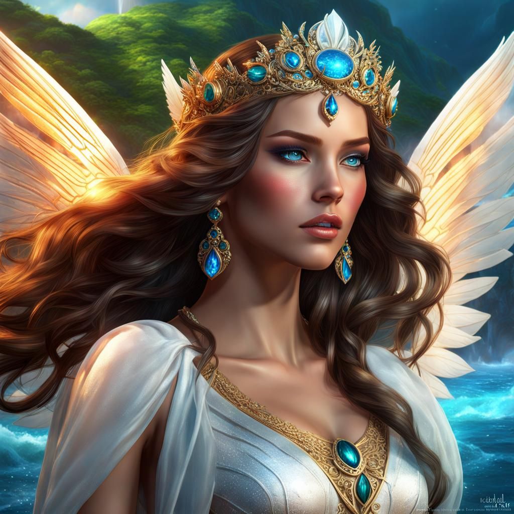 Full breath of life breathing deeply Beautiful White Nordic French