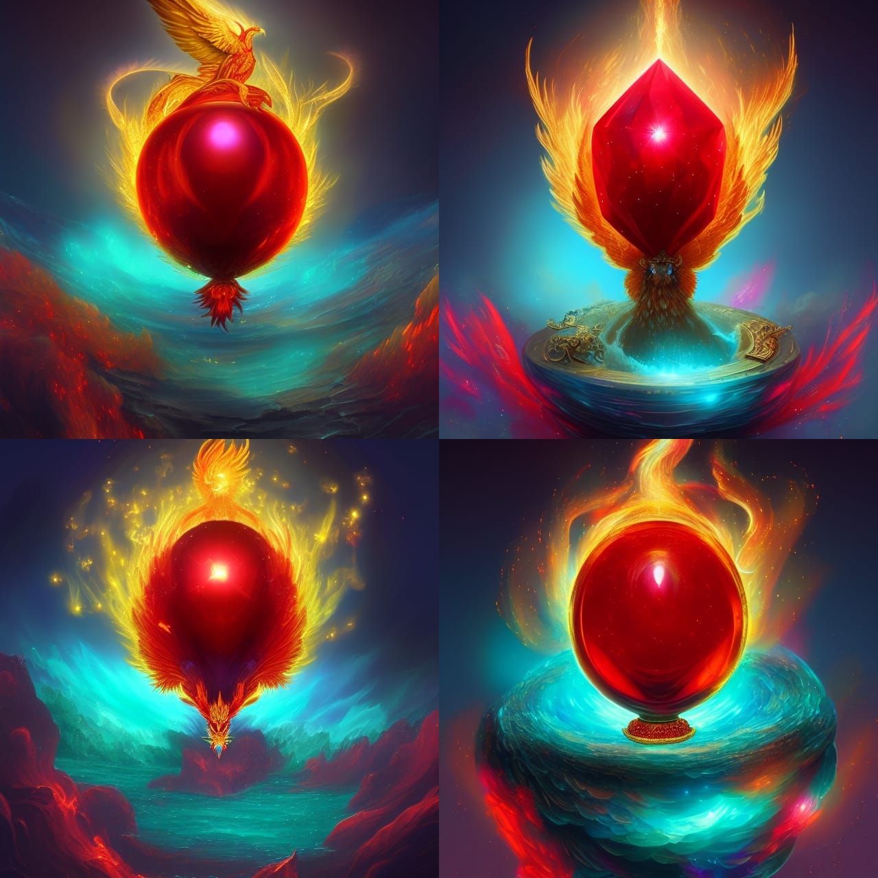 Mystical Phoenix Birth - AI Generated Artwork - NightCafe Creator