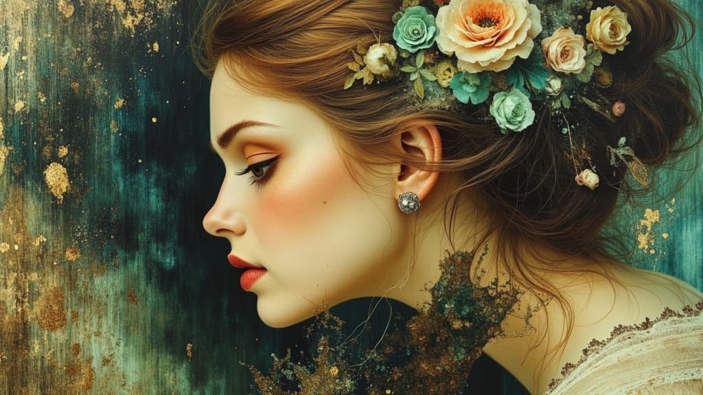 Portrait de la femme de Max Ernst à table, en 1932, à la façon de Max Ernst_032