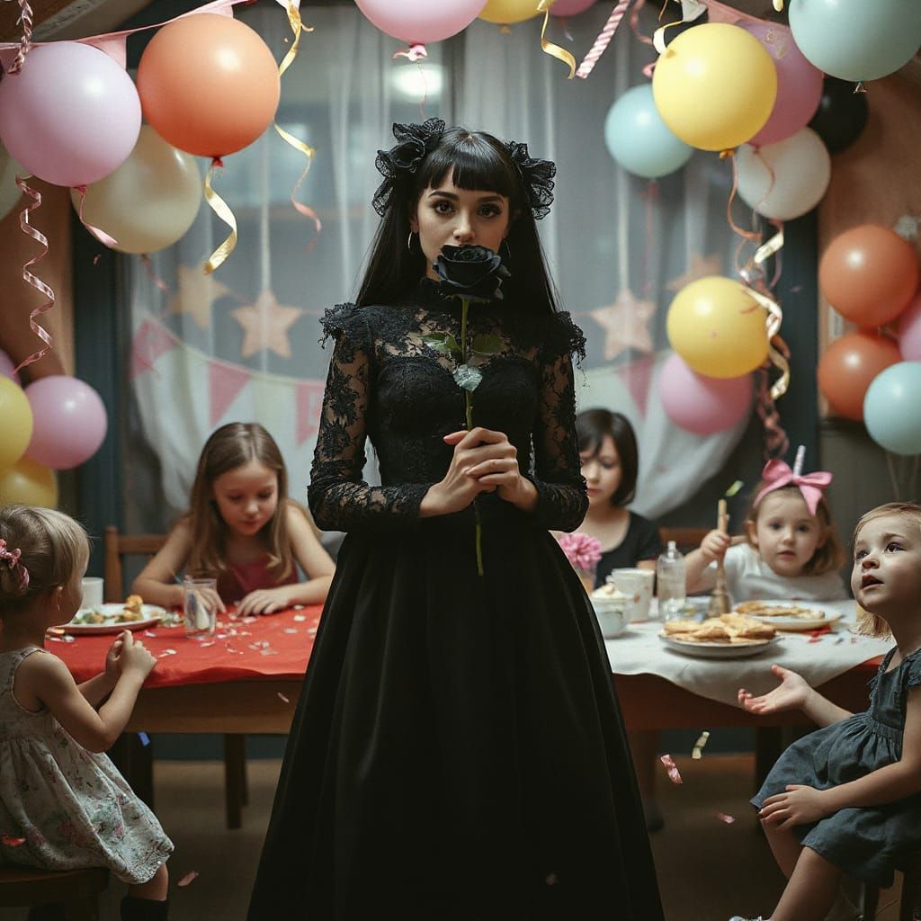 Goth at a Child's Birthday Party