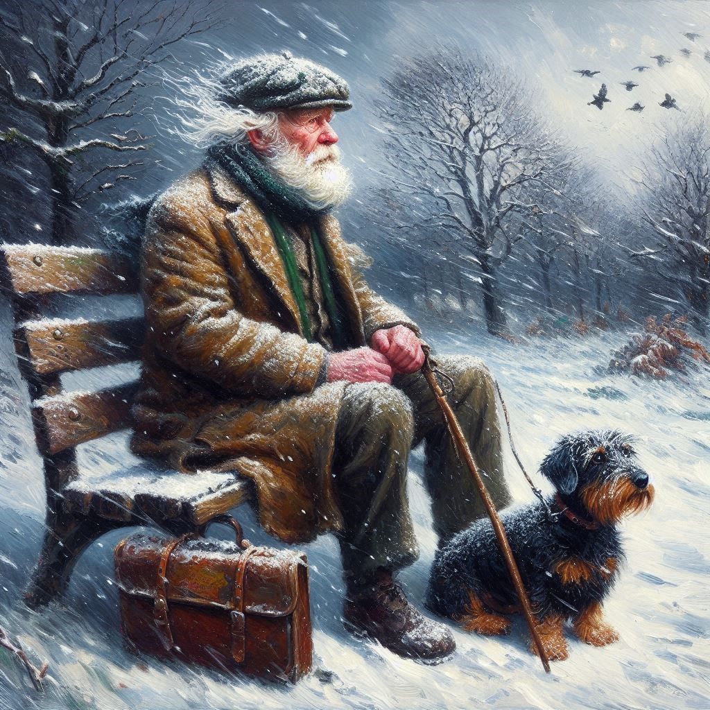 Grandpa and his little friend