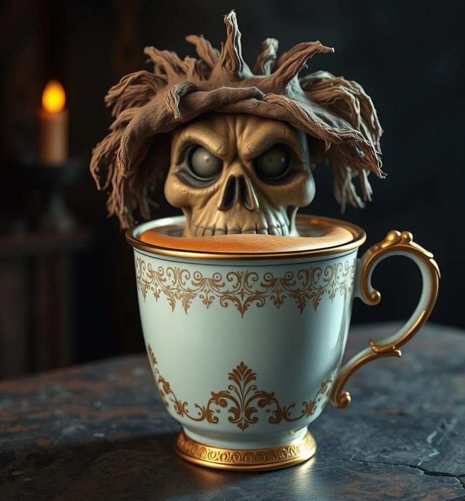 Haunted scarecrow coffee