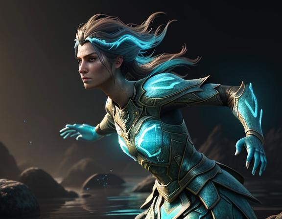 A female amphibioid. 3D Game Cinematic Feel, Epic 3D Videoga...