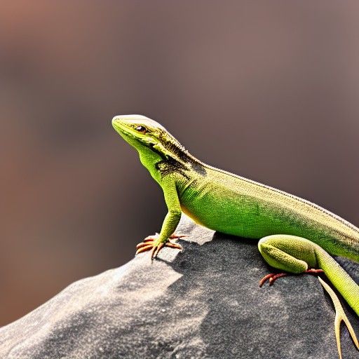 Lizard on a rock 