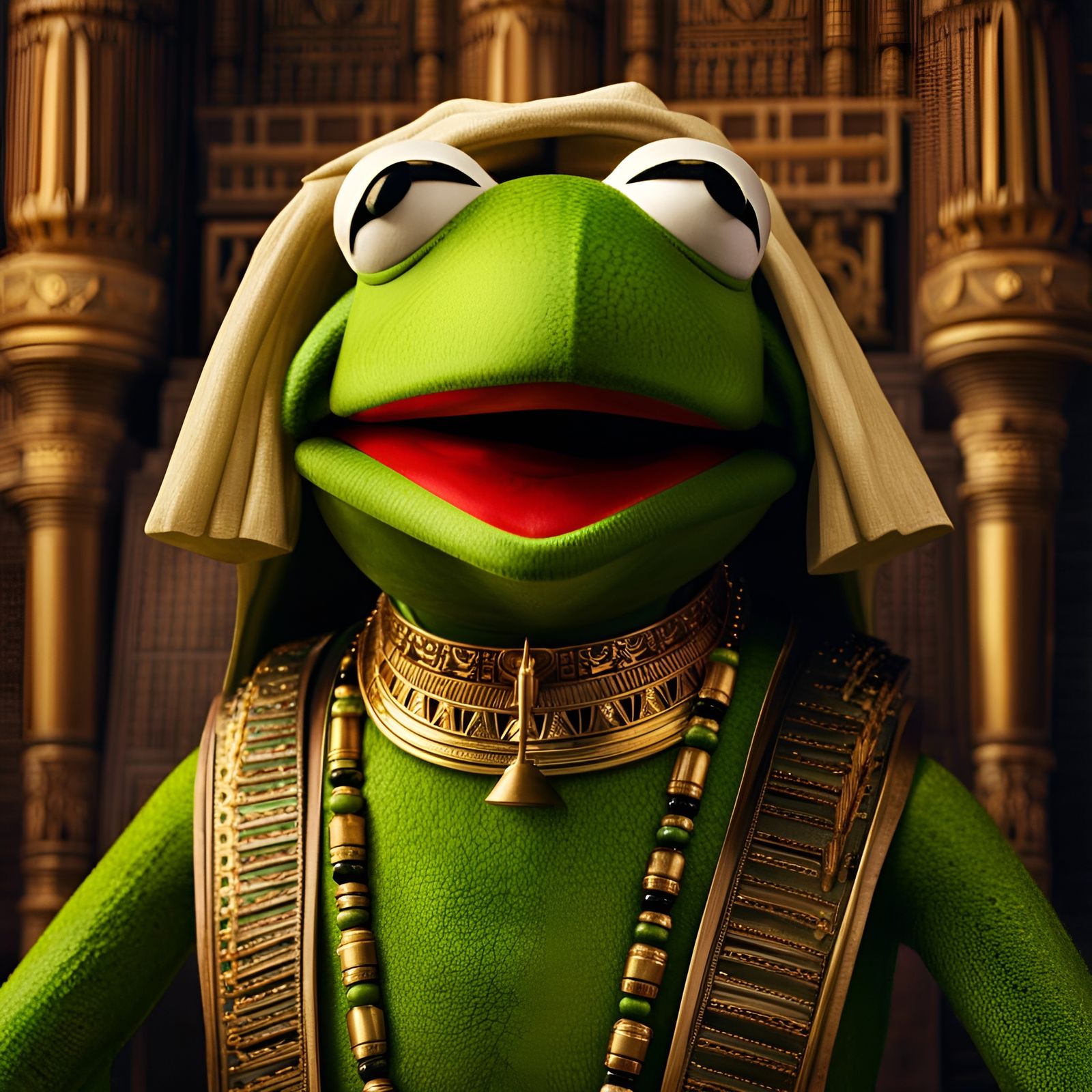 Kermit of Kemet, the Ancient Green One  by @Maestro