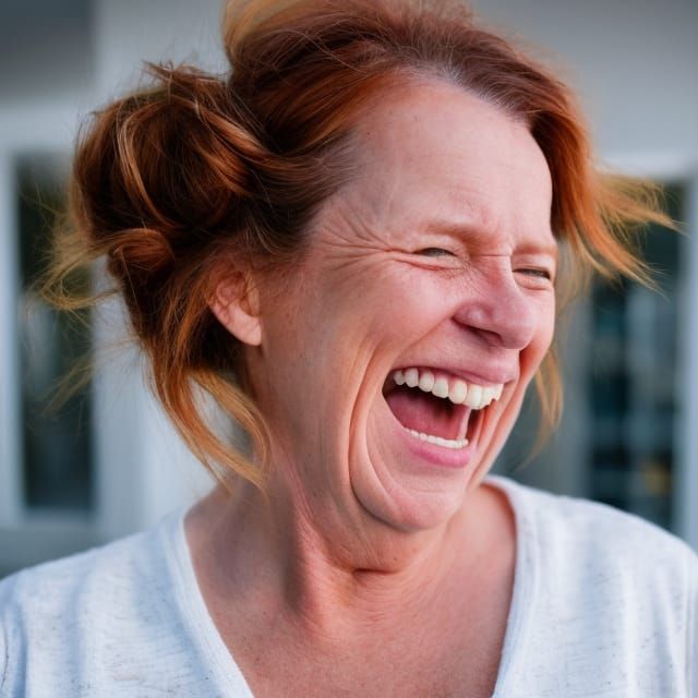Her unrestrained laughter is music to my ears