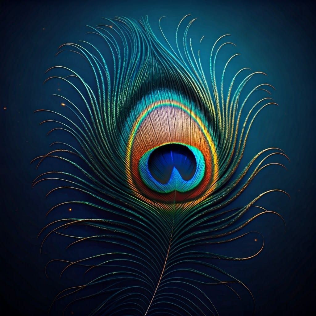 Exquisite Peacock Feathers in Iridescent Hues