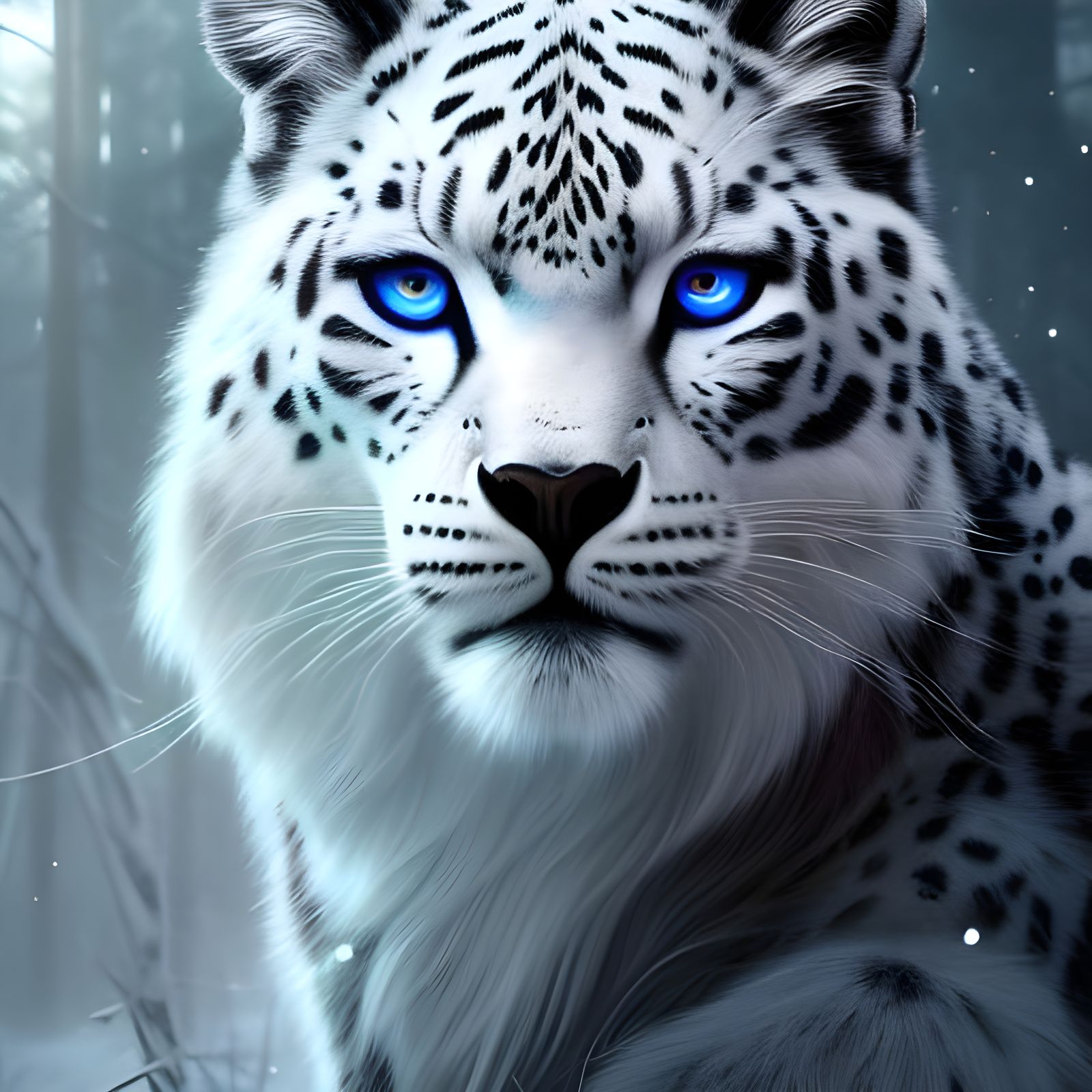 Snow Leopard - AI Generated Artwork - NightCafe Creator