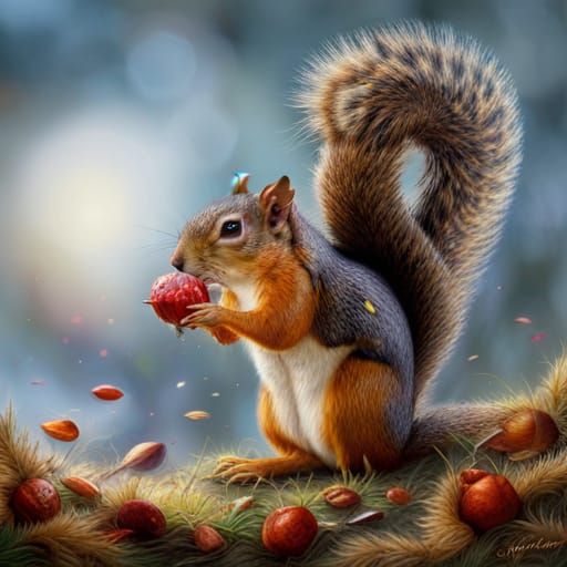 Squirrel's nuts exploding expressive unbelieveable Insanely