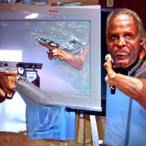 Danny Glover teaching a class on handgun safety
