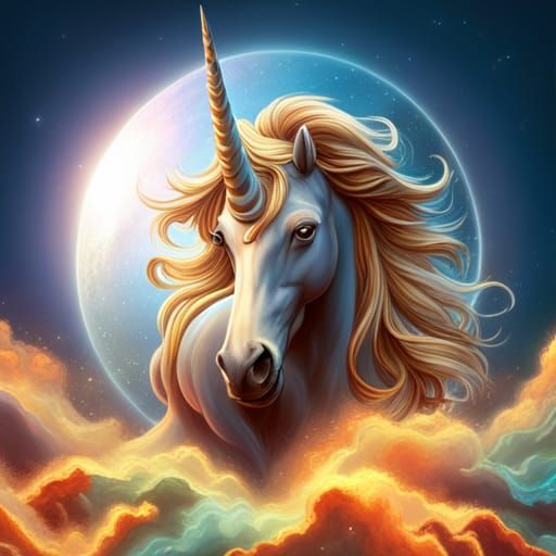 Mystical Unicorn  by @vivsmithart