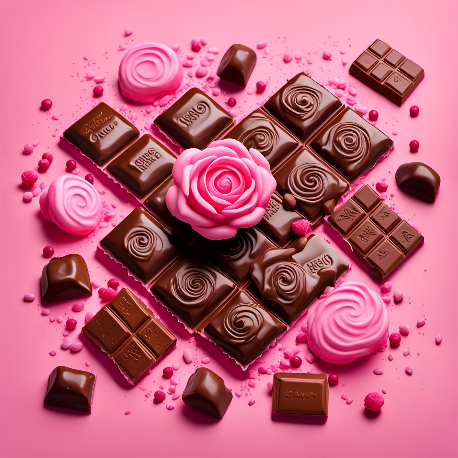 Rose flavoured chocolate