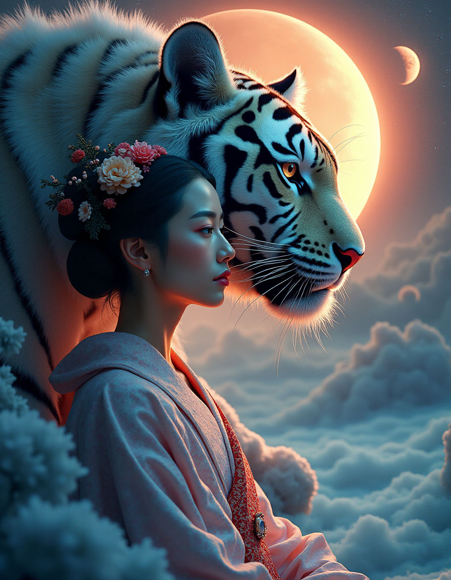 Geisha and her Tiger  !!