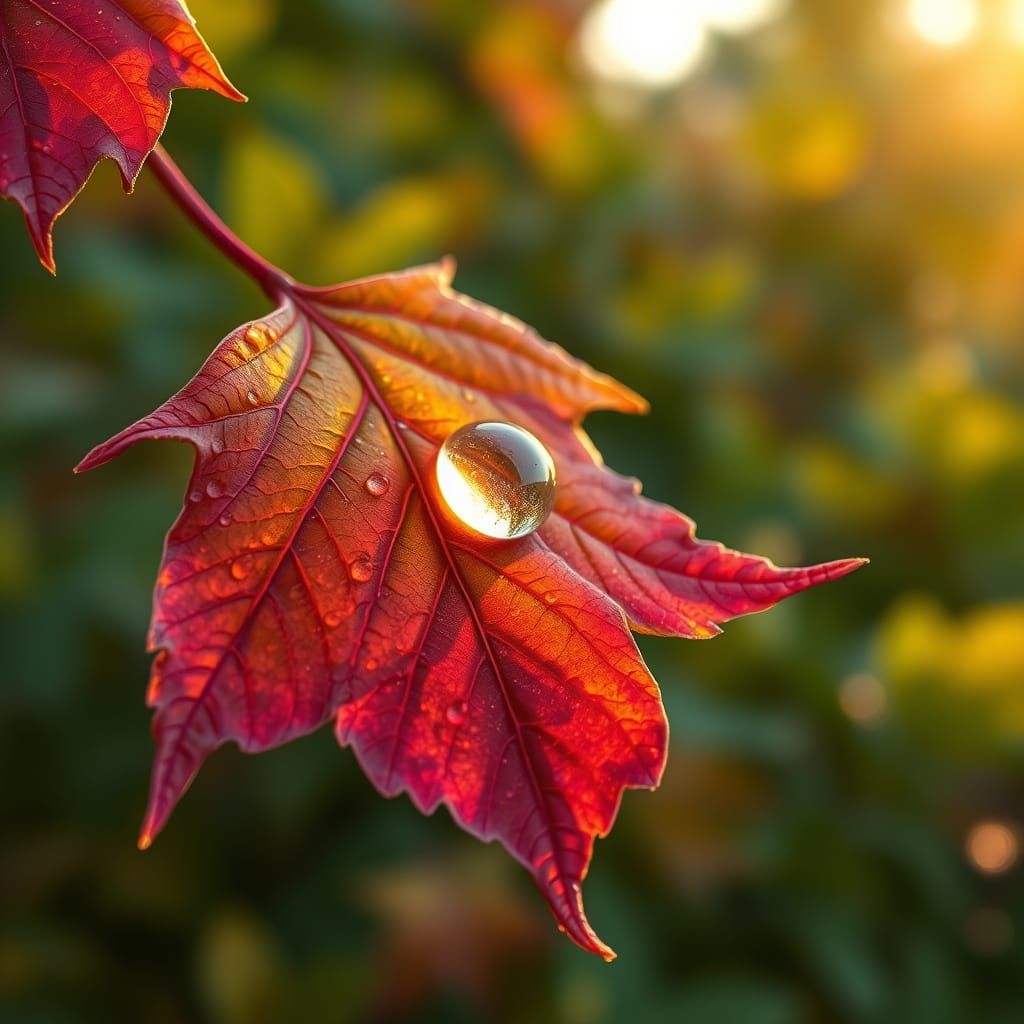 Golden Light on Maple Leaf