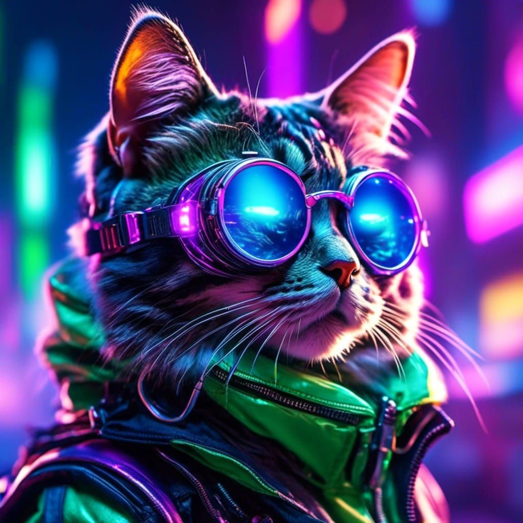 Goggles Cat - AI Generated Artwork - NightCafe Creator