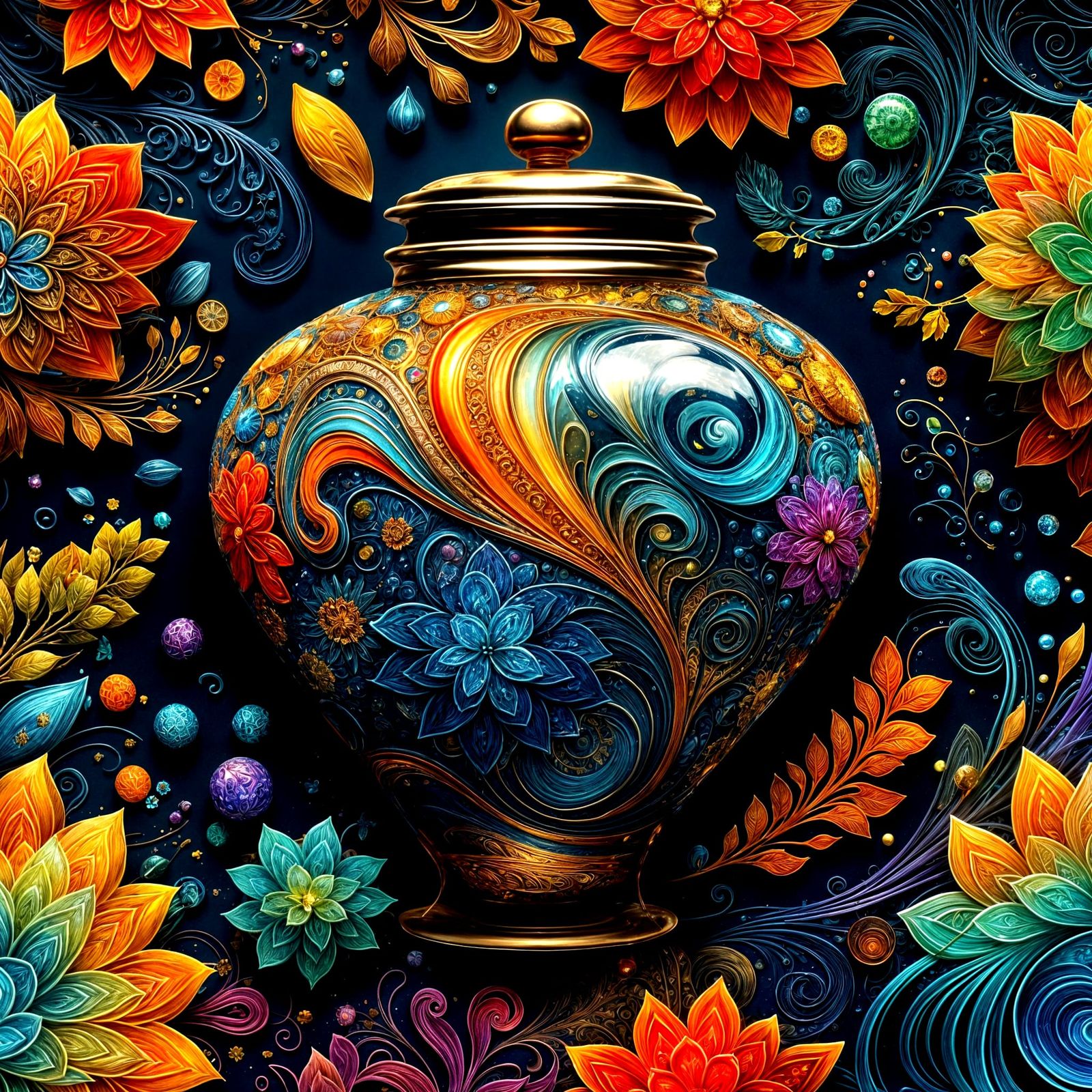 Felegree and glass   by @Creative woman