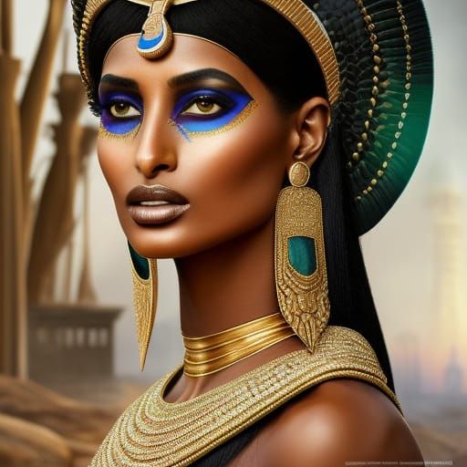 Iman as Cleopatra : r/nightcafe