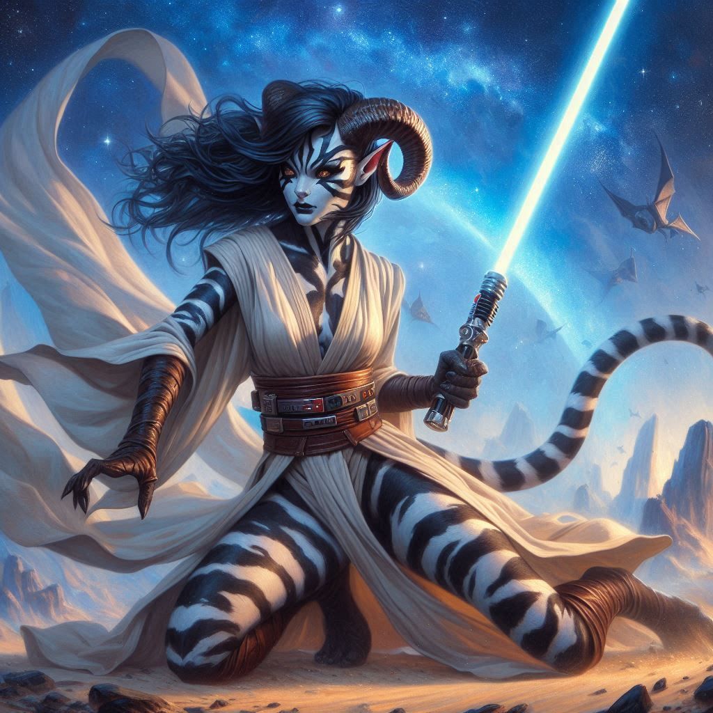 A Tiefling Jedi