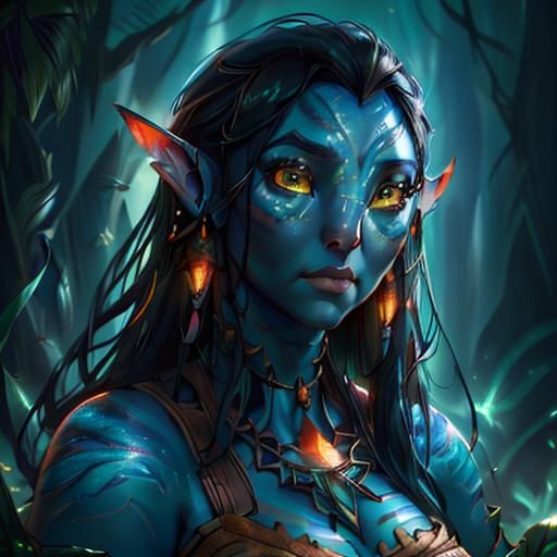 <lora:Pandora:1.0> Portrait of a woman head and shoulders portrait, 8k resolution concept art portrait by Greg Rutkowski, Artgerm, WLOP, Alp...