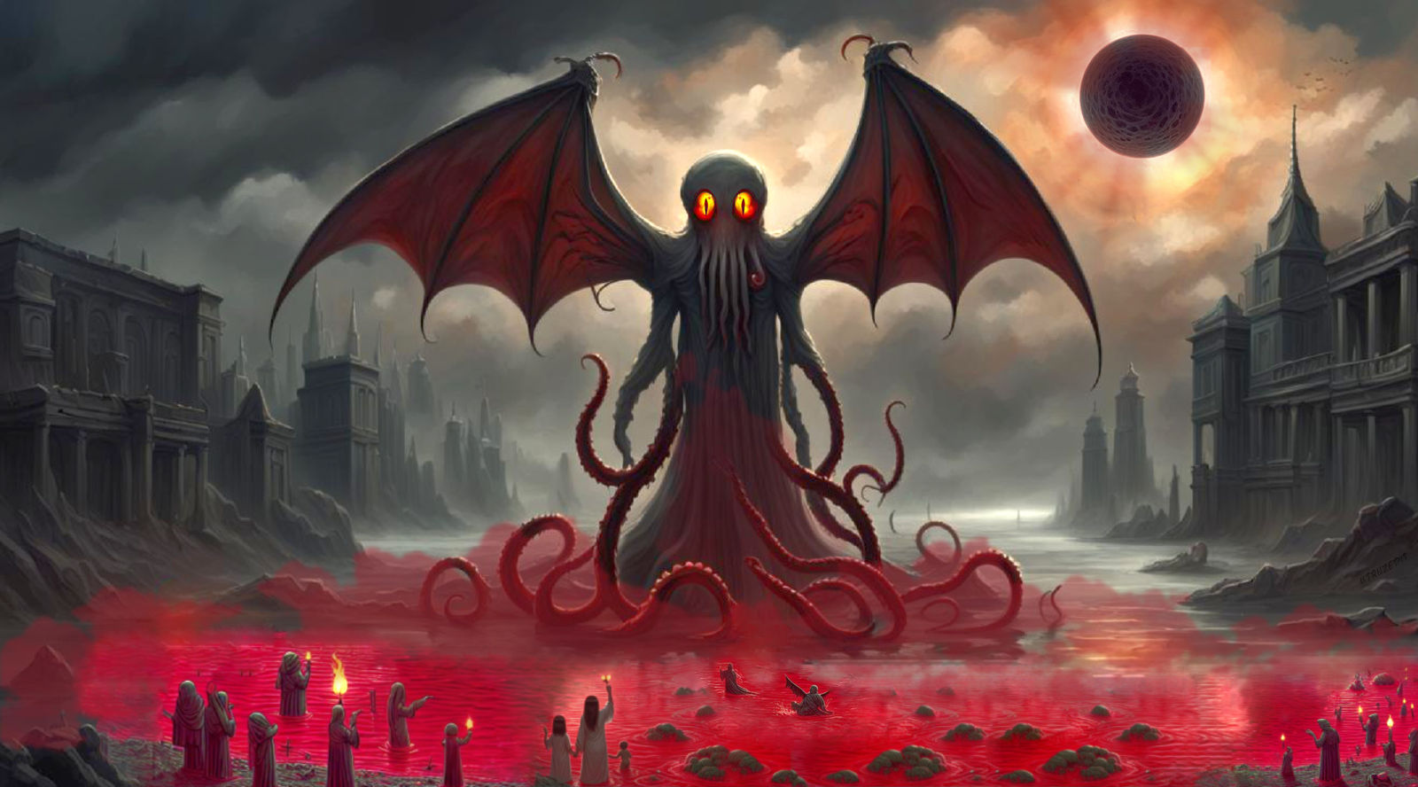 Cthulu Greets His Worshippers