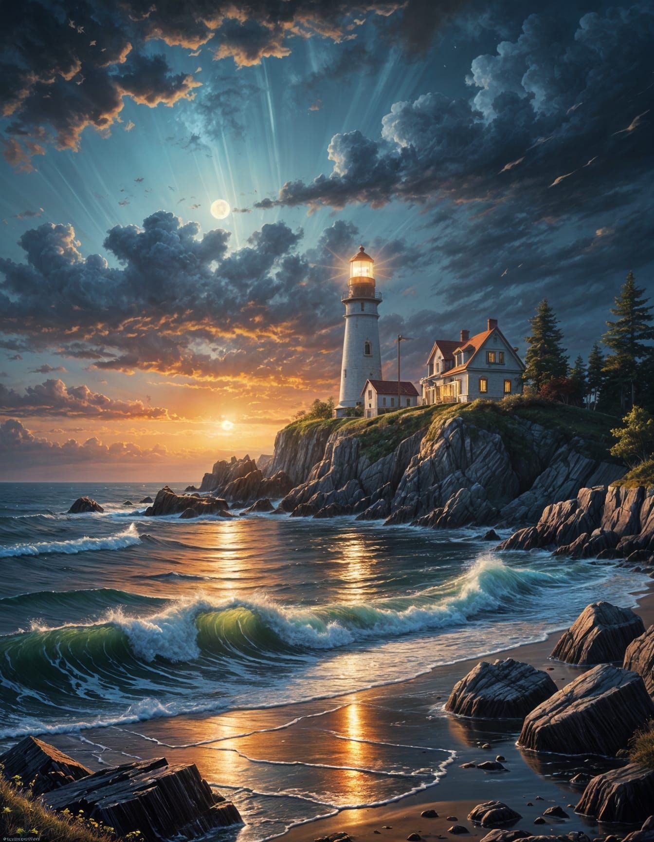 Seascape lighthouse [1 like]  by @Automatic Sprinkles