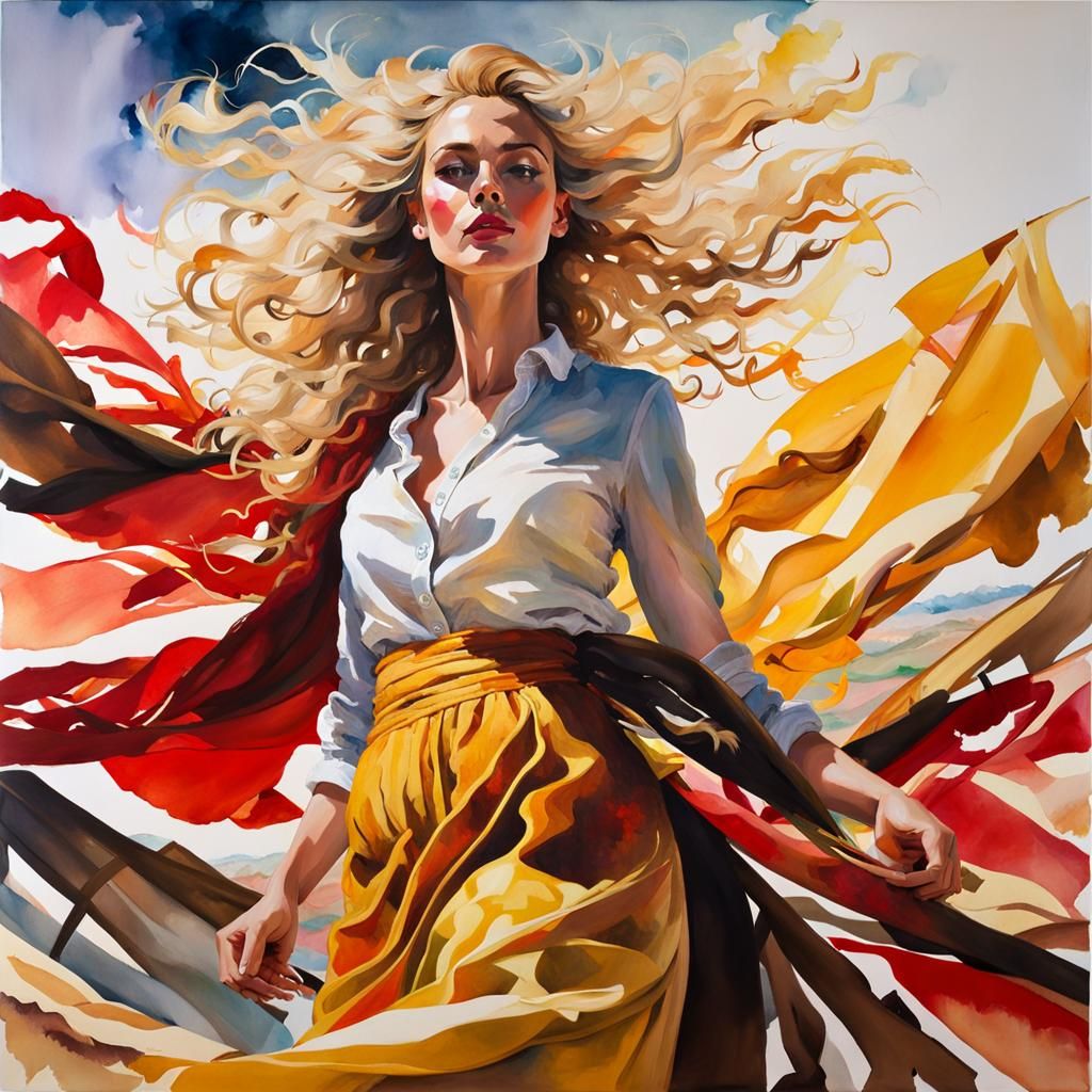 The wind is at play.