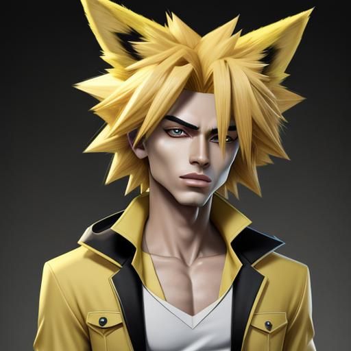 Jolteon Male Human - AI Generated Artwork - NightCafe Creator