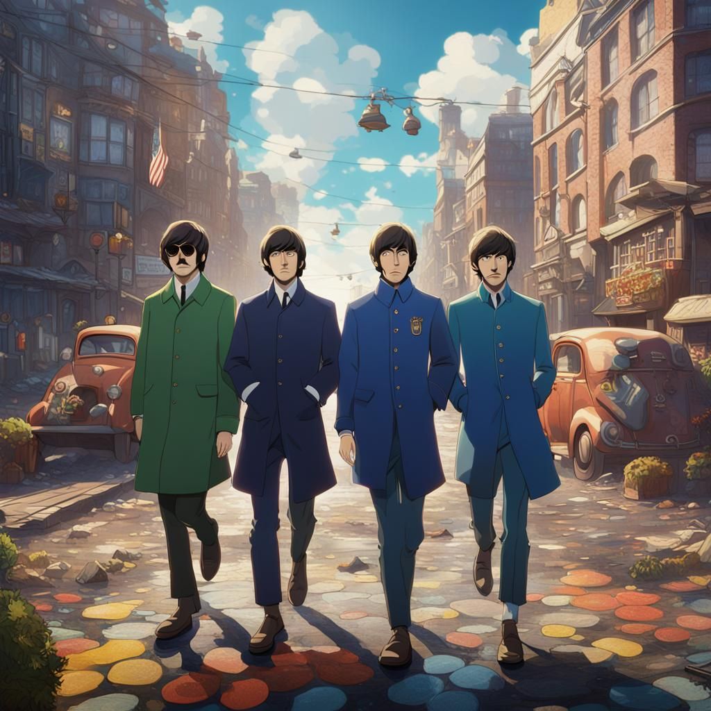The Beatles as anime characters