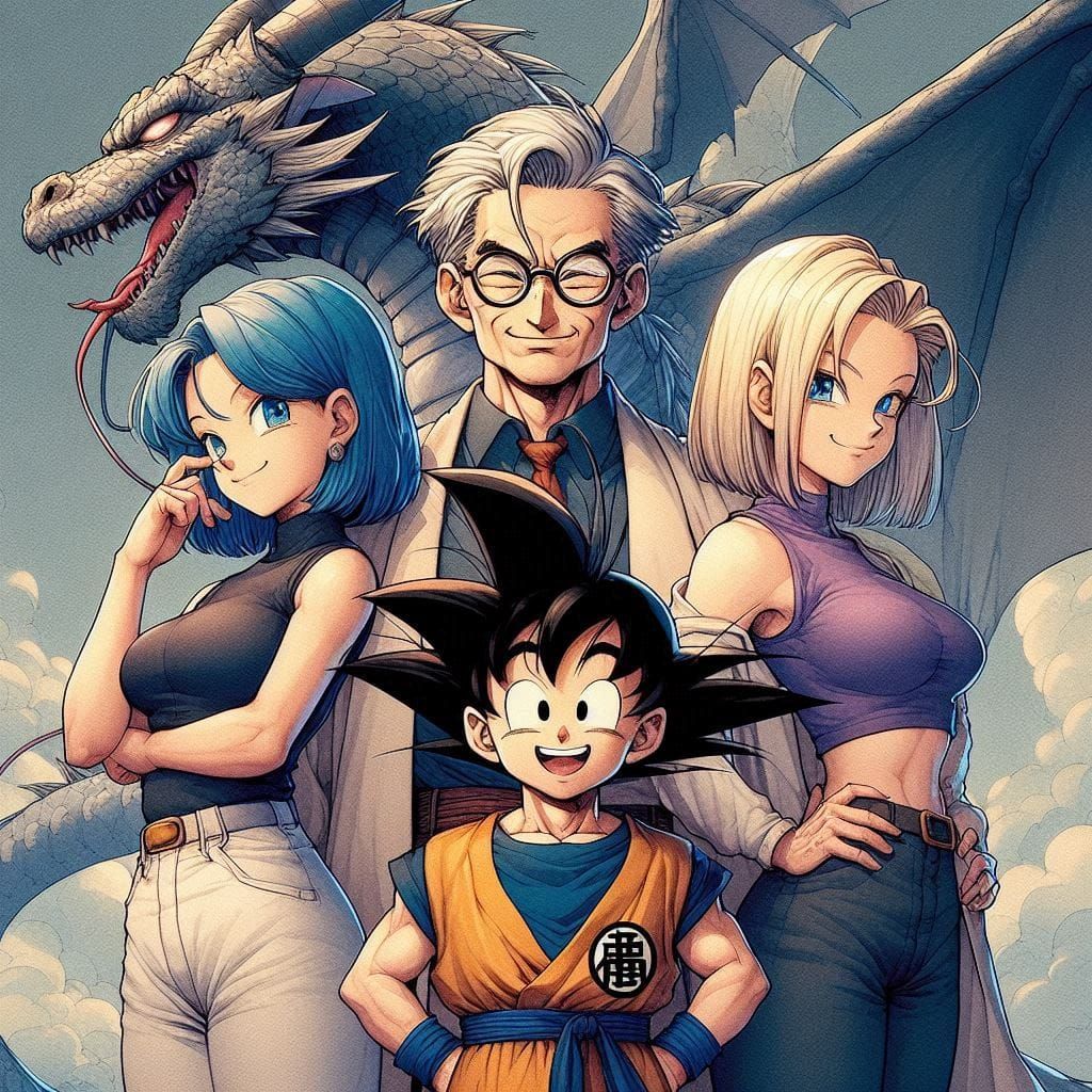 Akira Toriyama, Bulma, C18 and Goku