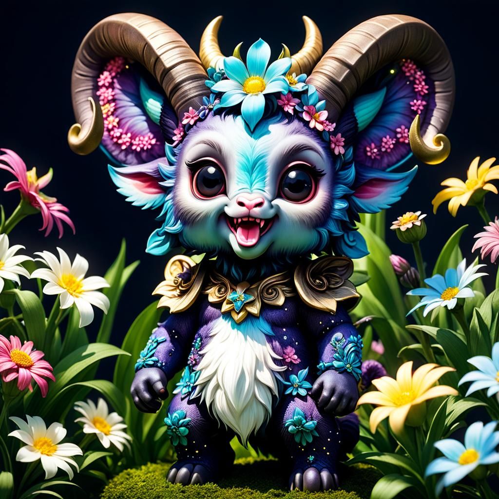 Cute baphomet - AI Generated Artwork - NightCafe Creator