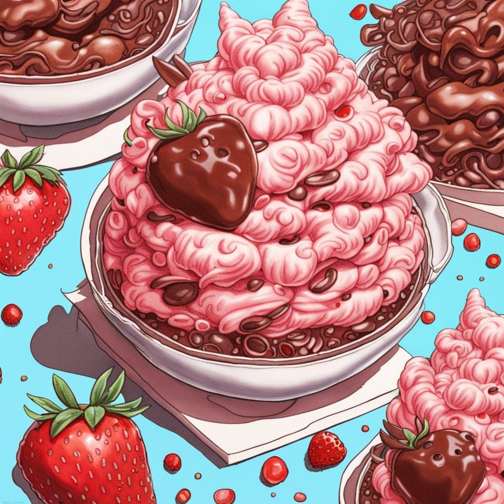 Anime Chocolate Covered Strawberry Blizzard Ice Cream - AI Generated  Artwork - NightCafe Creator