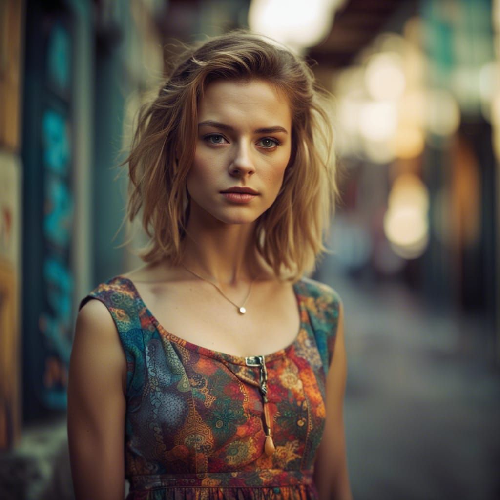 Rococopunk Woman in Intricate Dress, Sharp Focus