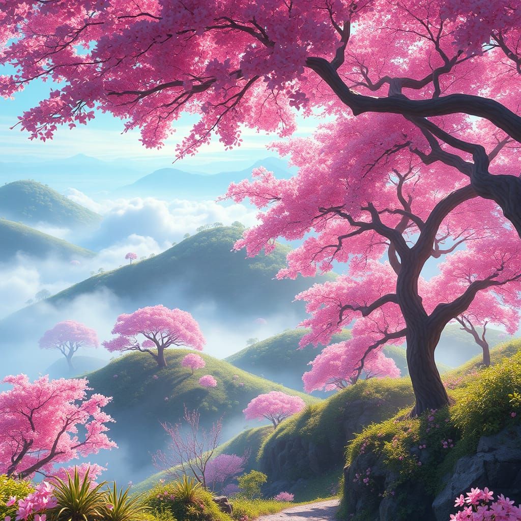 Takamagahara, the realm of the gods in Japanese mythology.  by @StonerMechPilot