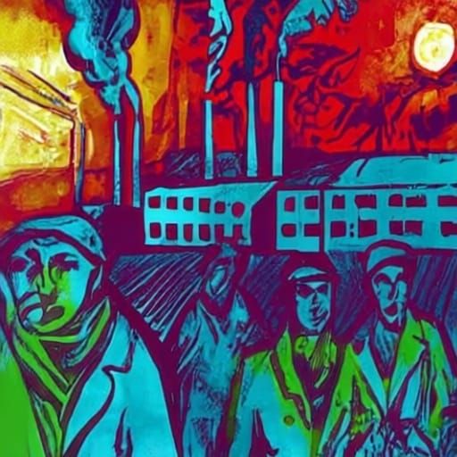 Tired bodies, tired faces 