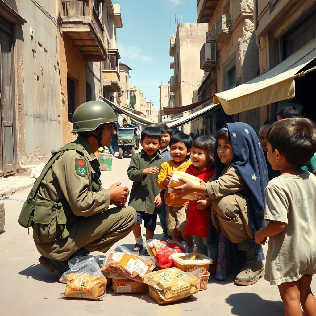 IDF Soldier Shares Warm Meals with Smiling Gaza Children in ...