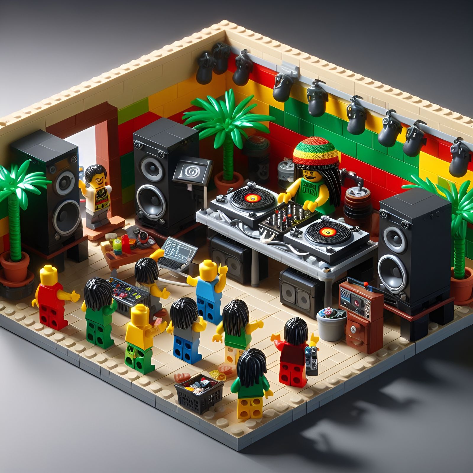 Lego Dancehall in Session [vol.1]  (Dall-E-3,  08dec23)