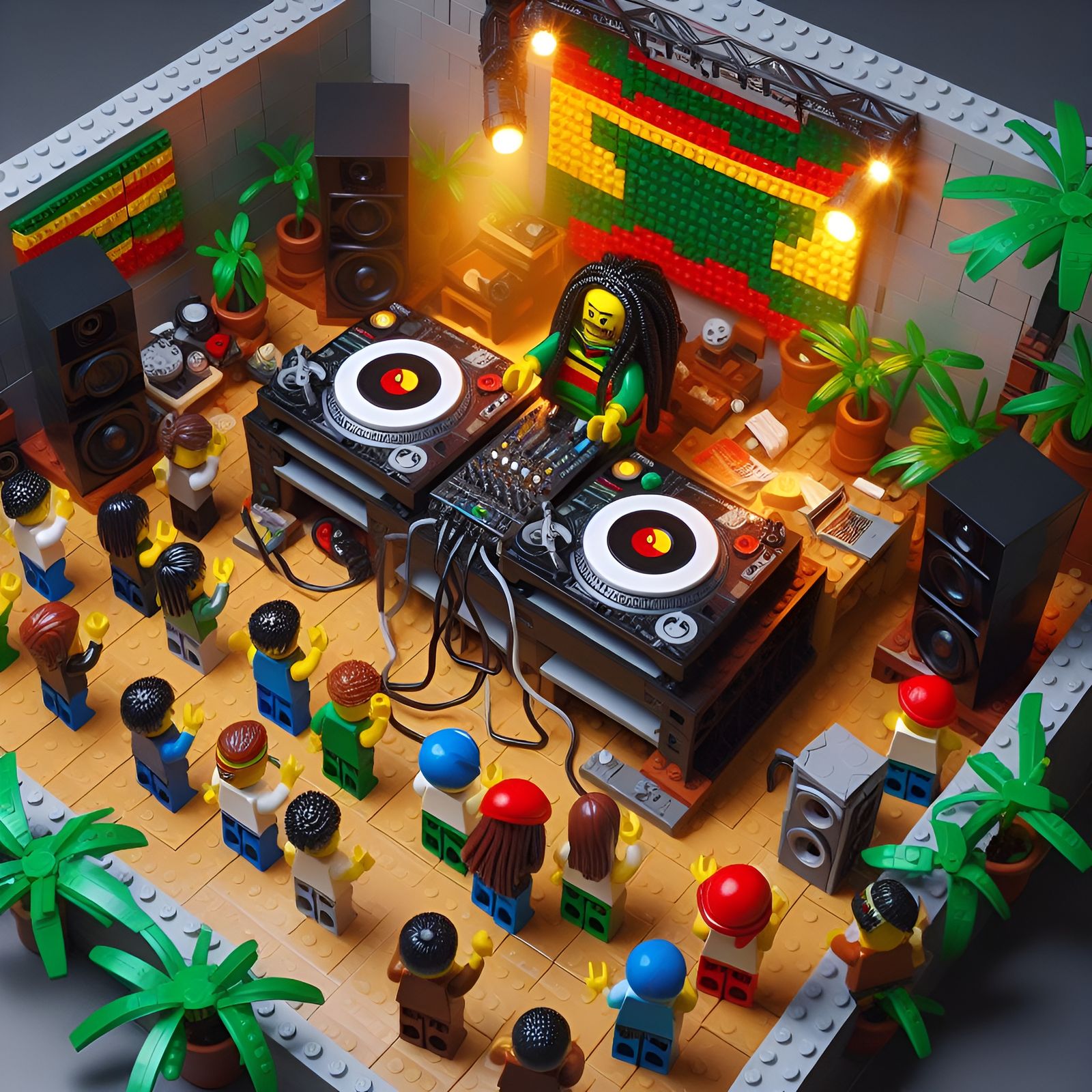 Lego Dancehall in Session [vol.1]  (Dall-E-3,  08dec23)