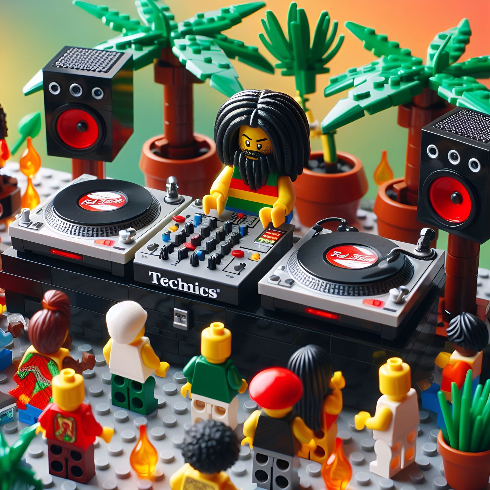 Lego Dancehall in Session [vol.1]  (Dall-E-3,  08dec23)