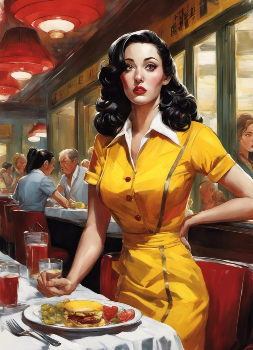 Waitress (1 of 3) - AI Generated Artwork - NightCafe Creator