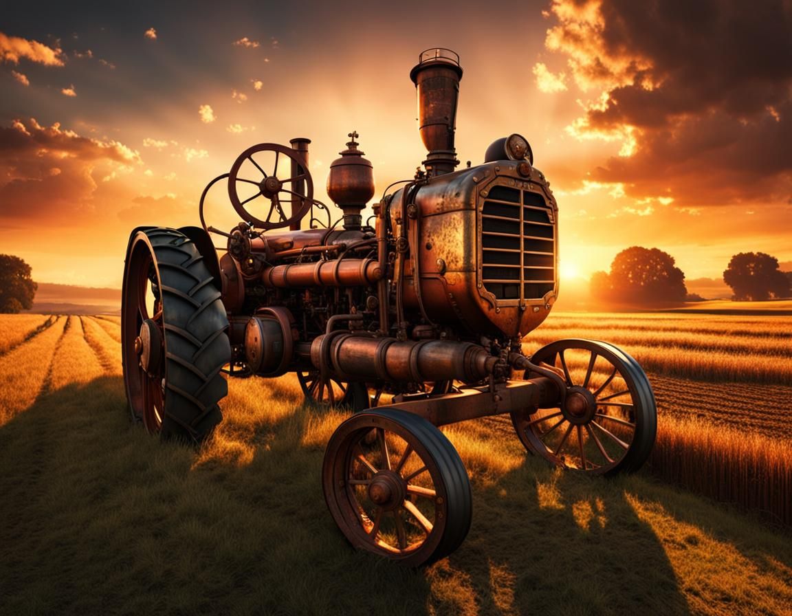 steampunk tractor - AI Generated Artwork - NightCafe Creator