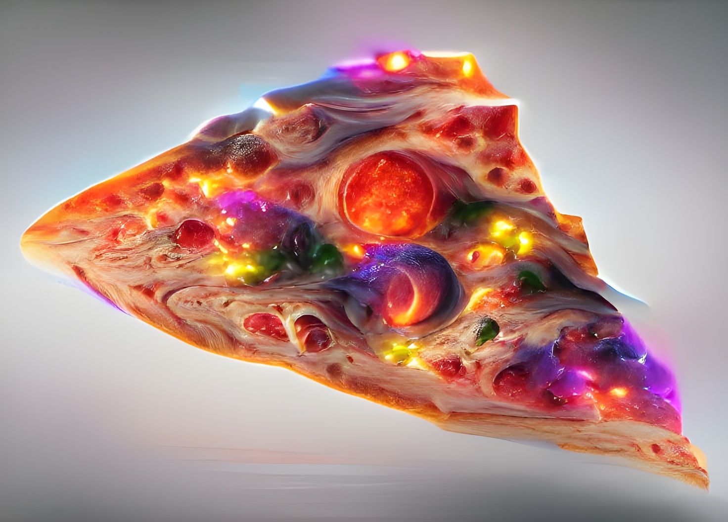 Intergalactic space slice of pizza