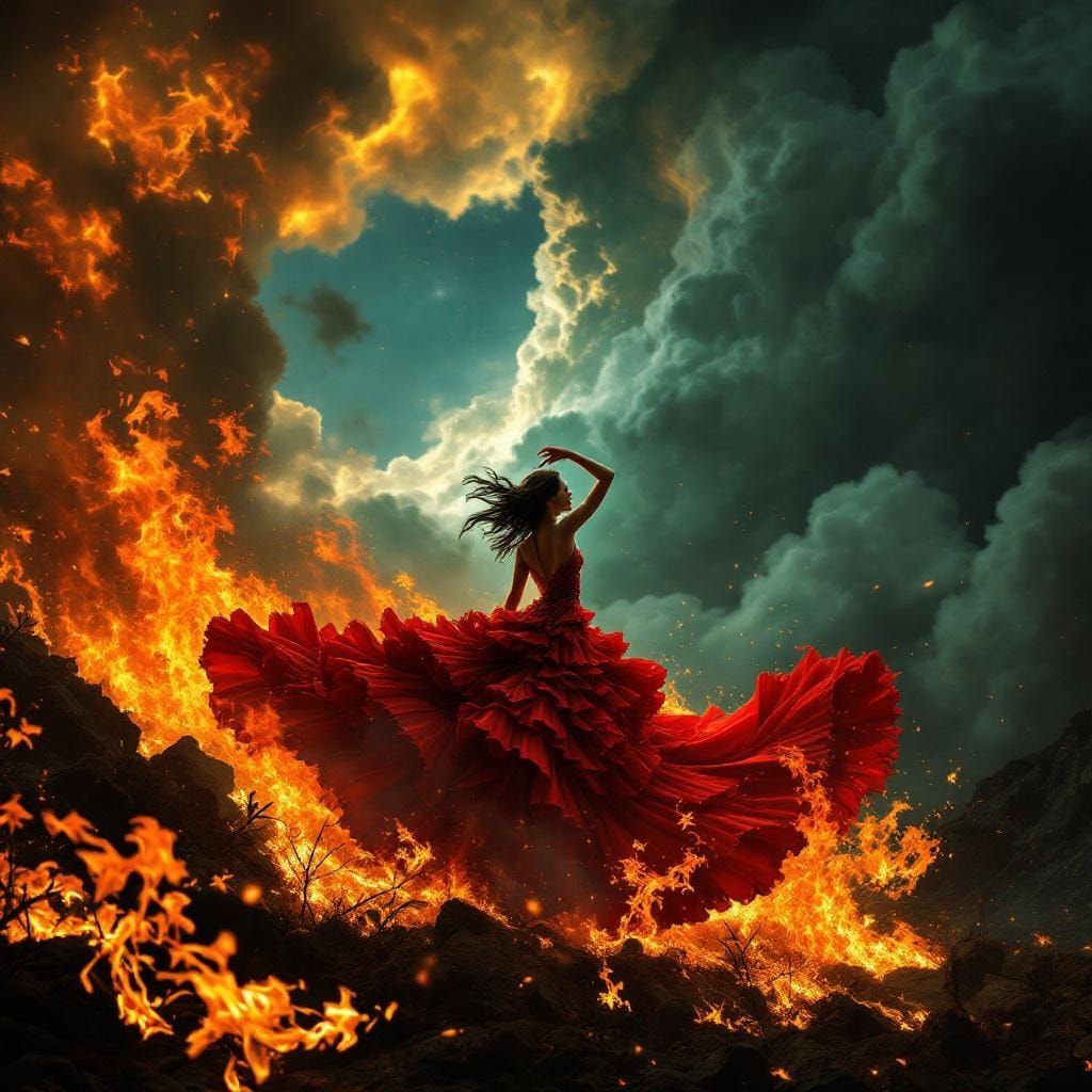 FIRE Storm flamenco dancer   by @Michael Hendrickson