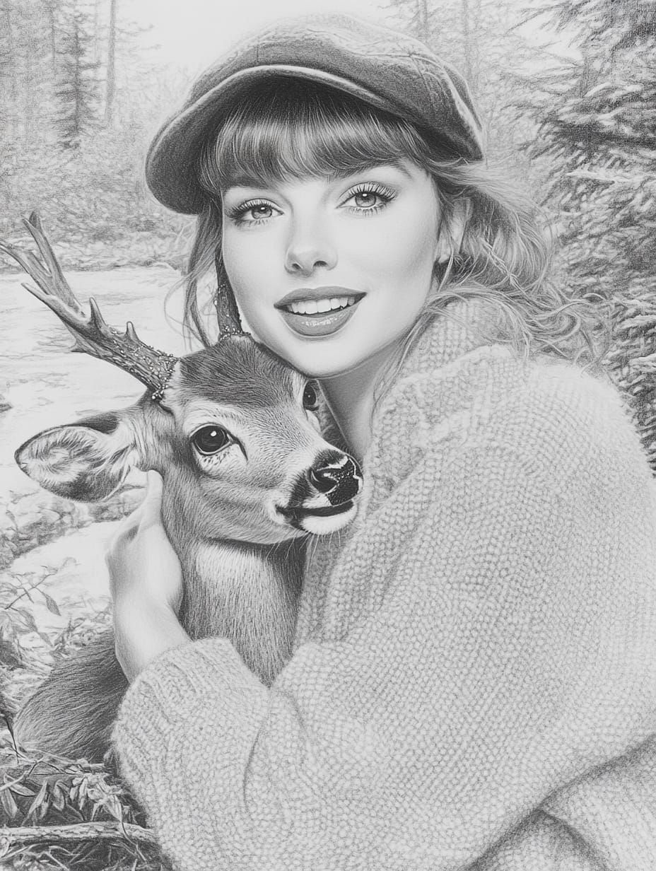Taylor and a Deer Friend