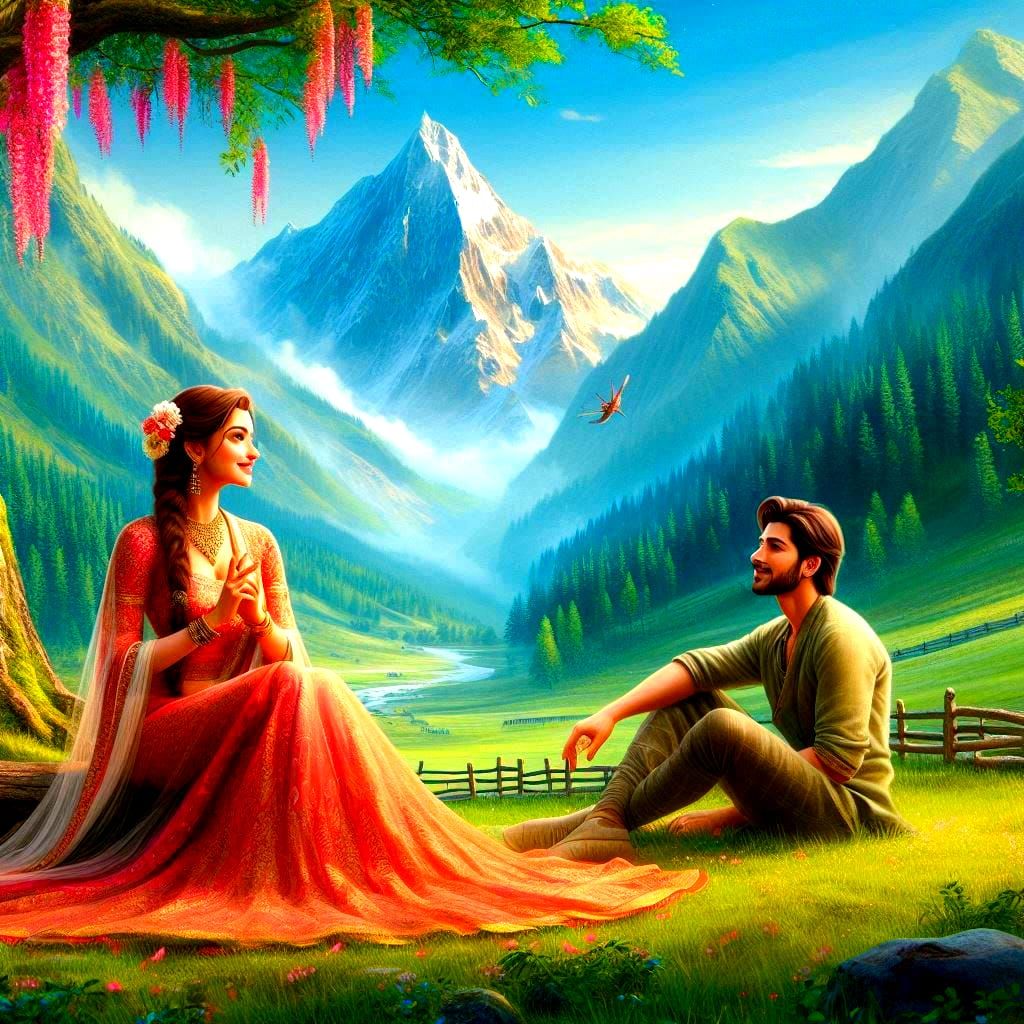 3d style indian Couple.