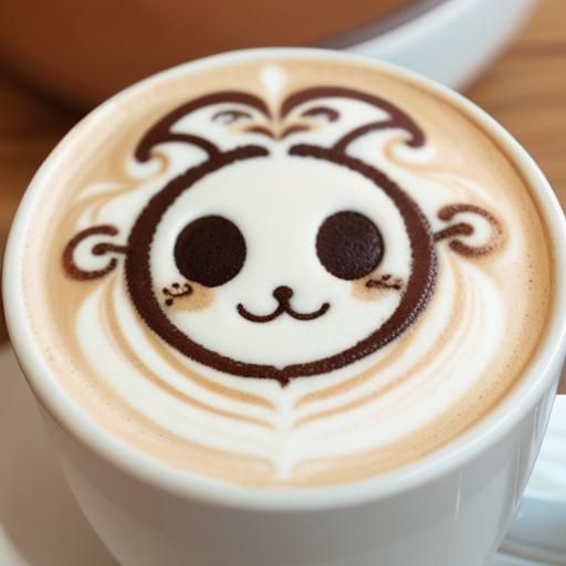 Chibi Face Latte Art 2