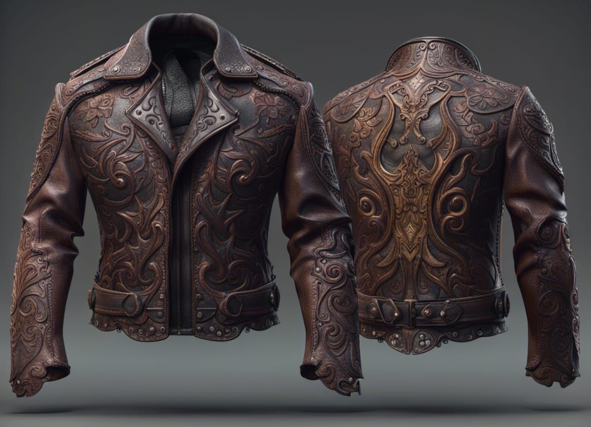 carved leather jacket