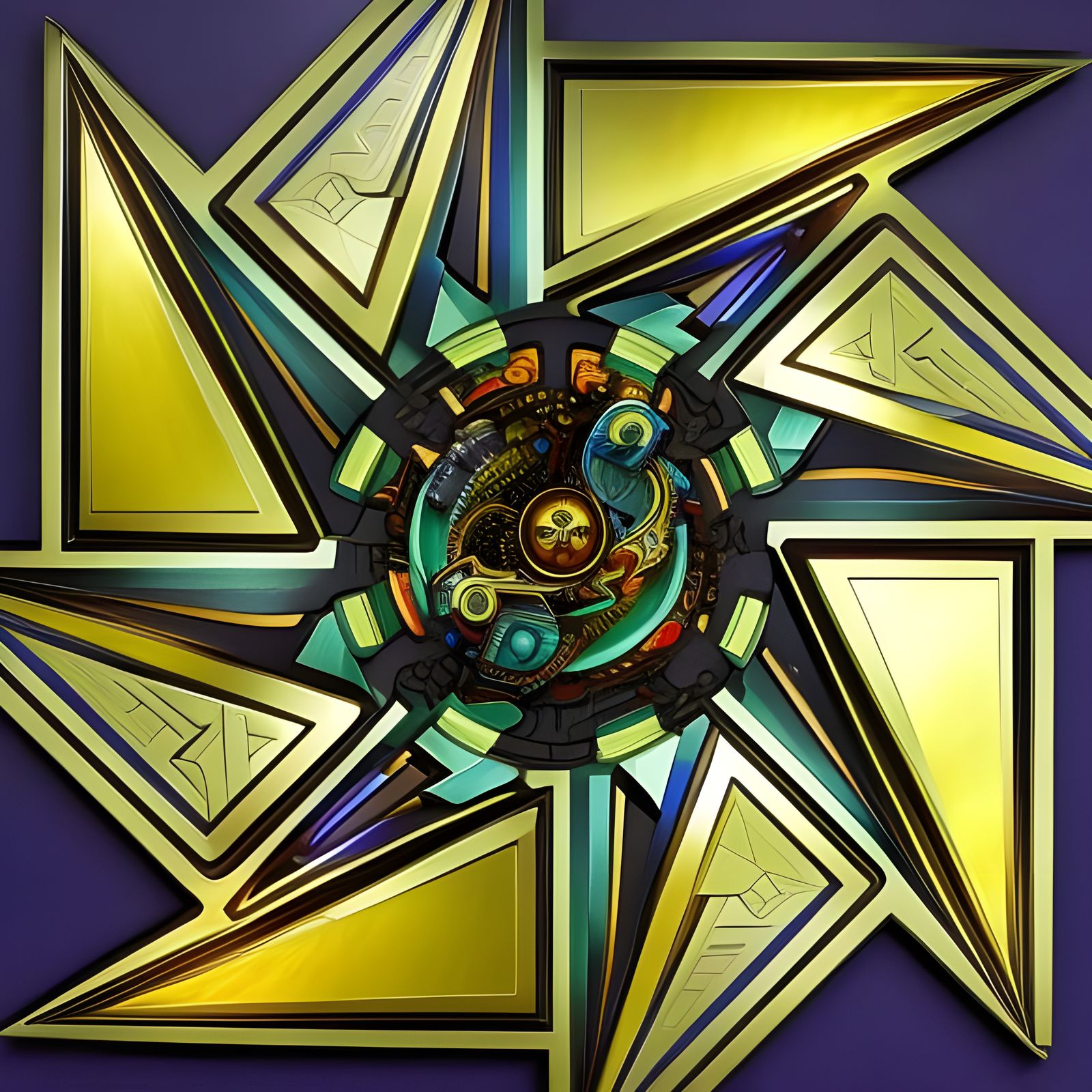 Abstract maximalist geometric psy-sci-fi 21may23